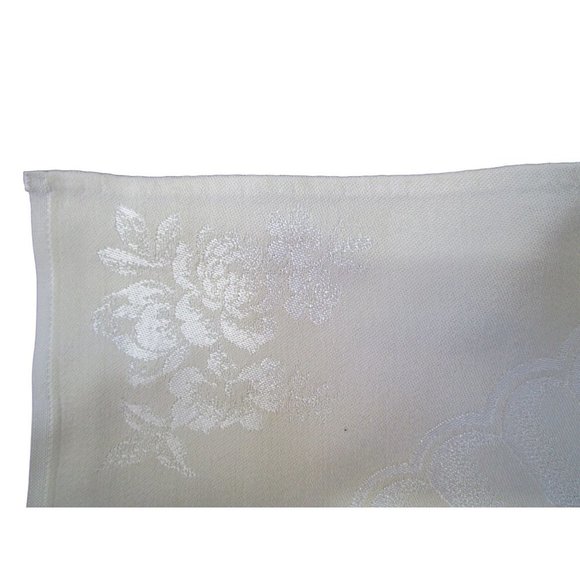 Dove Gray Cotton Rayon Blend Hand Colored Damask Floral Dinner Napkins Five - Picture 7 of 16